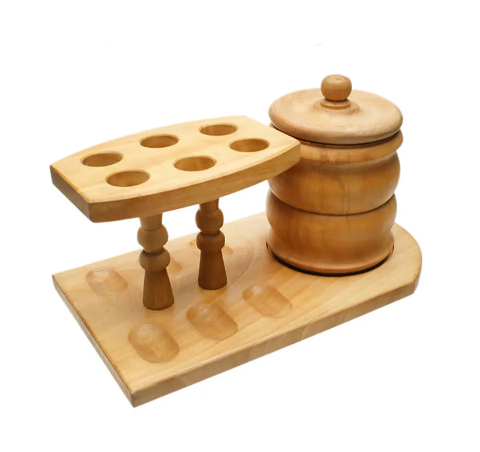 boswell-s-wooden-pfeifenst-nder-6er-mit-tabakglas-holz image 1
