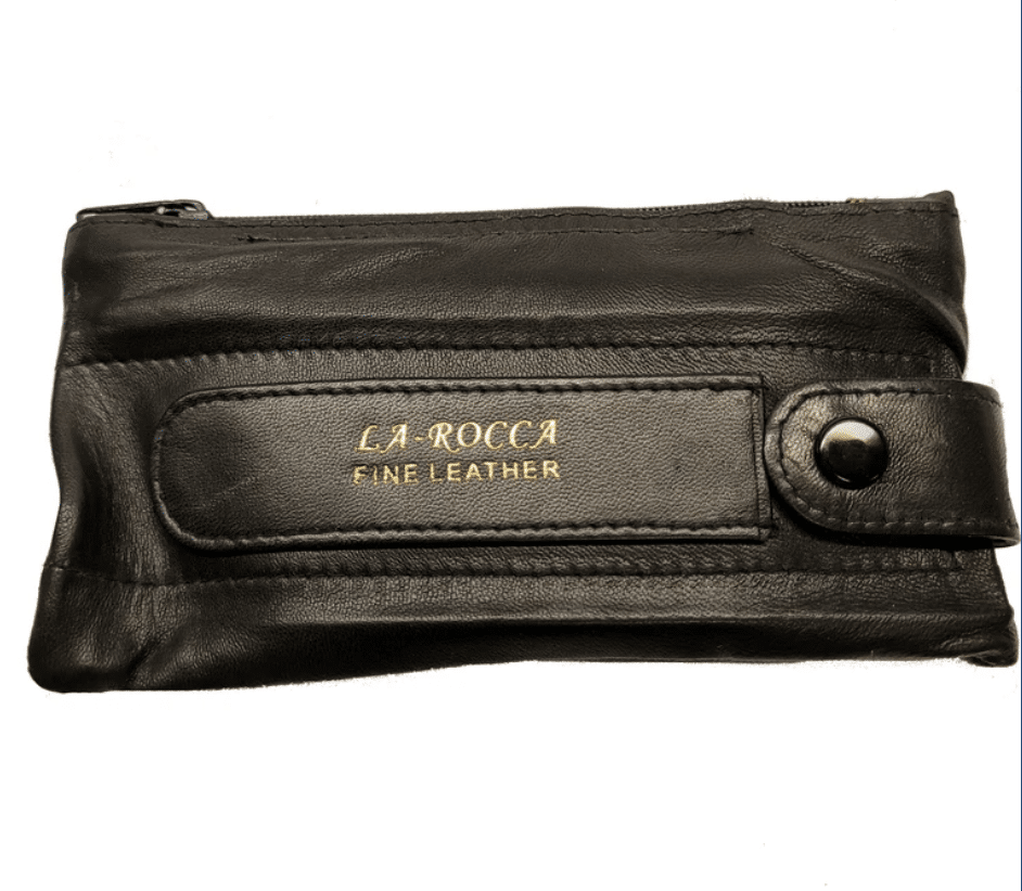 la-rocca-black-tabakbeutel-leder-6-zoll-schwarz image 1