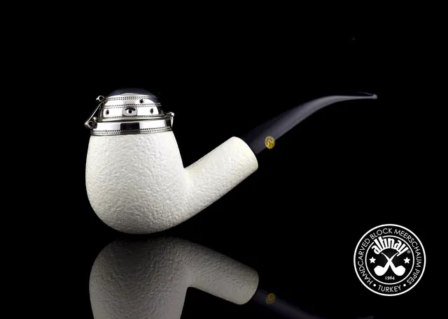 altinay-classic-bent-30623-meerschaumpfeife-silberdeckel image 1