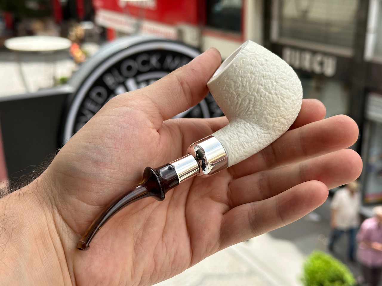 altinay-spigot-army-apple-meerschaumpfeife-silber-spigot image 2
