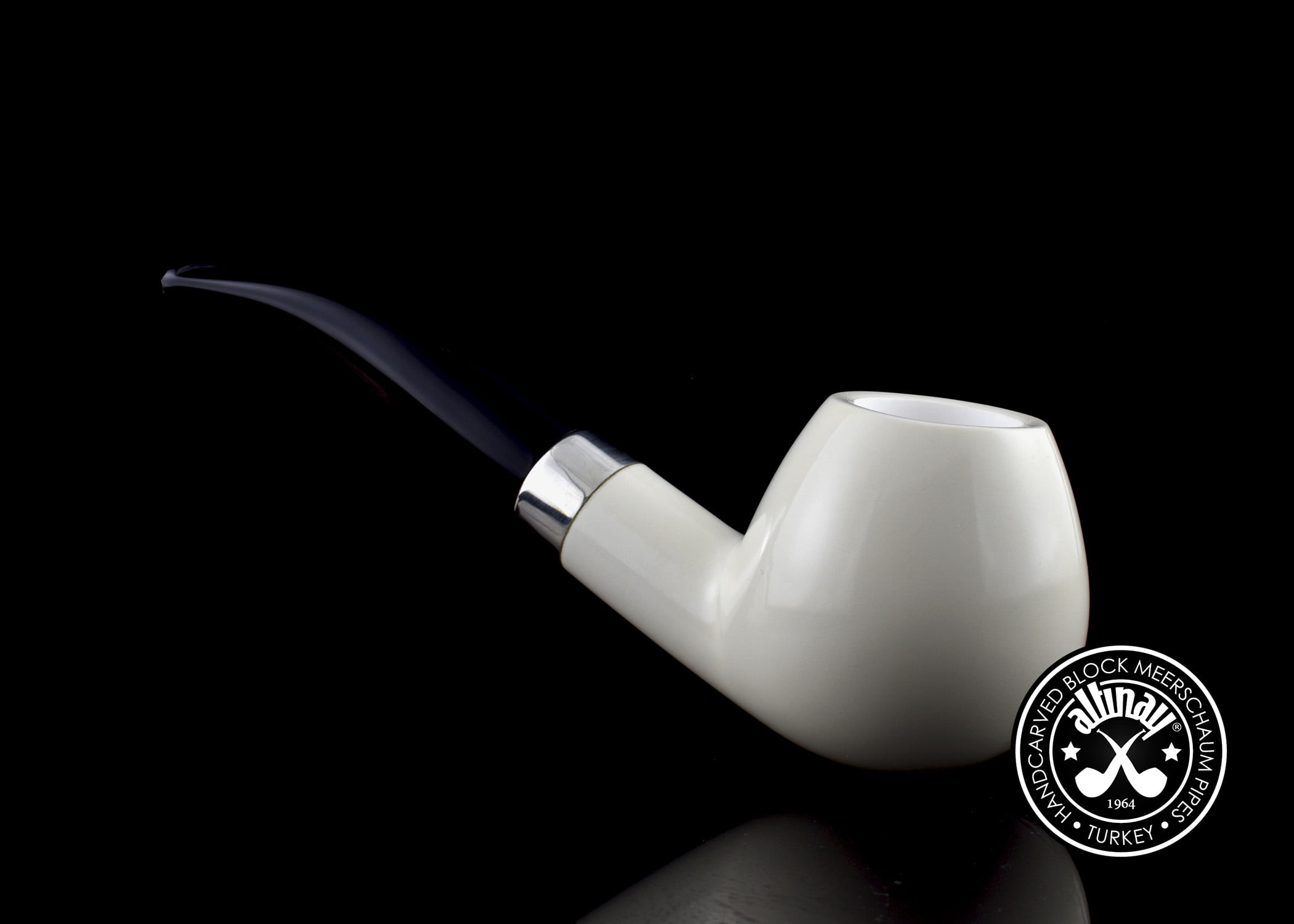 altinay-classic-meerschaum-apple-tabakpfeife-glatt-natur image 2