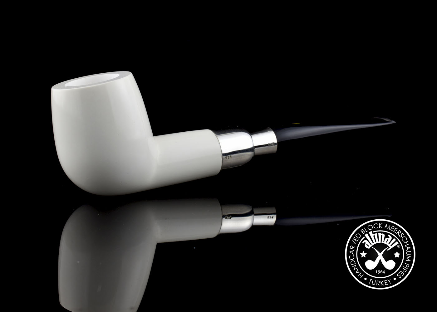 altinay-spigot-billiard-meerschaumpfeife-silber-spigot-4 image 1