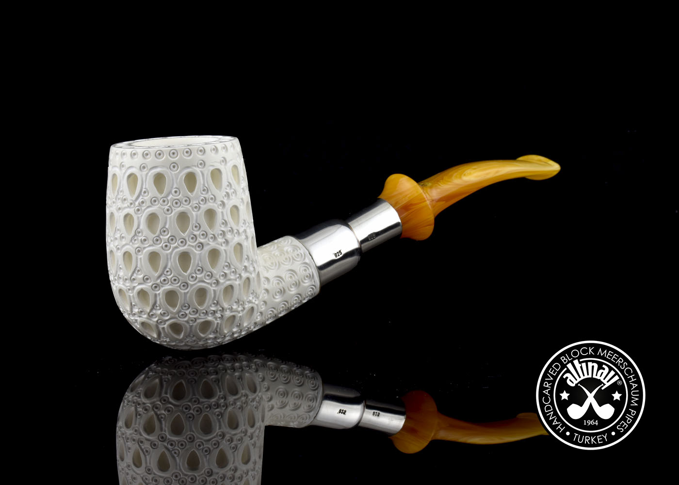 altinay-spigot-billiard-meerschaumpfeife-silber-spigot-3 image 2