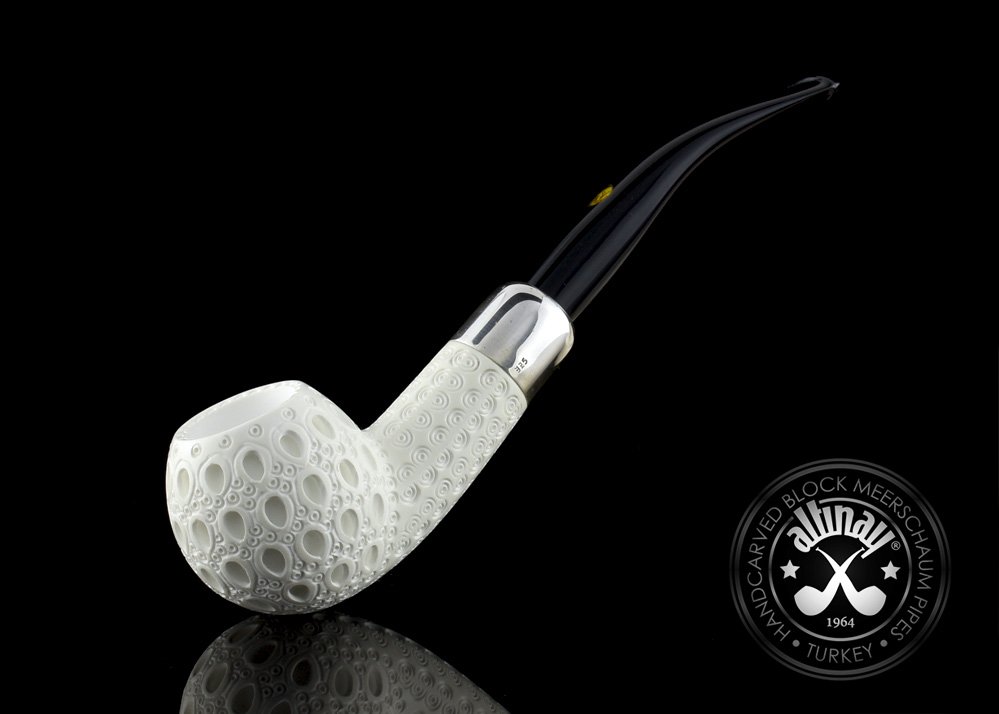altinay-spigot-army-ball-meerschaumpfeife-silberring image 2