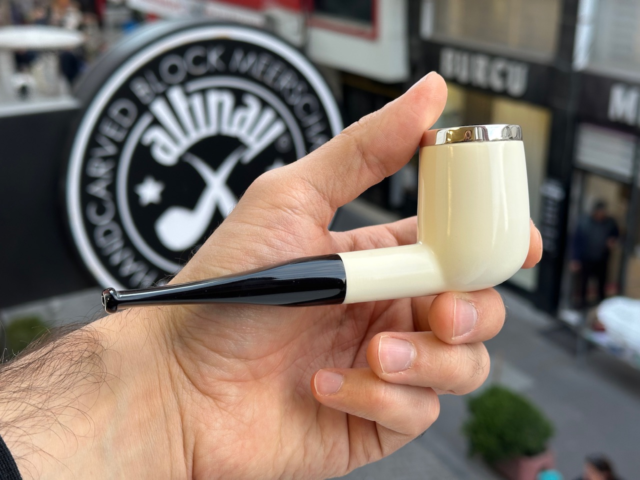altinay-classic-billiard-meerschaumpfeife-silberkappe image 3