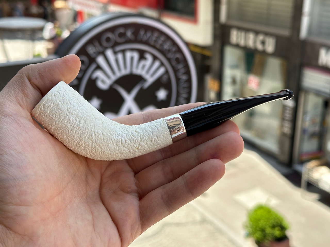 altinay-classic-top-horn-meerschaumpfeife-mit-silberband image 2