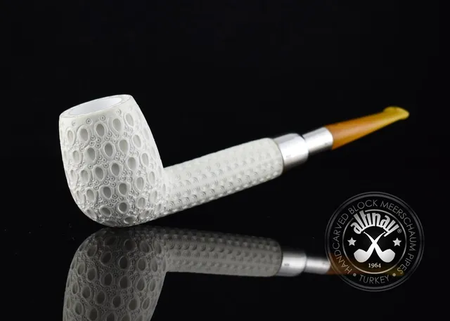 altinay-spigot-lovat-15159-latticed-meerschaumpfeife-silber image 1