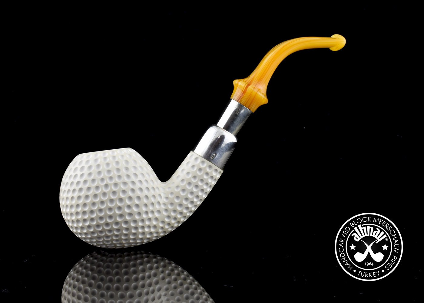 altinay-spigot-golf-33708-meerschaumpfeife-silbermontur image 2