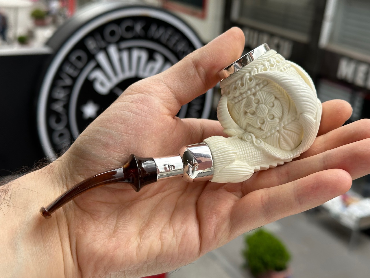 altinay-eagle-s-claw-top-silver-claw-spigot-meerschaumpfeife-silber-2 image 4