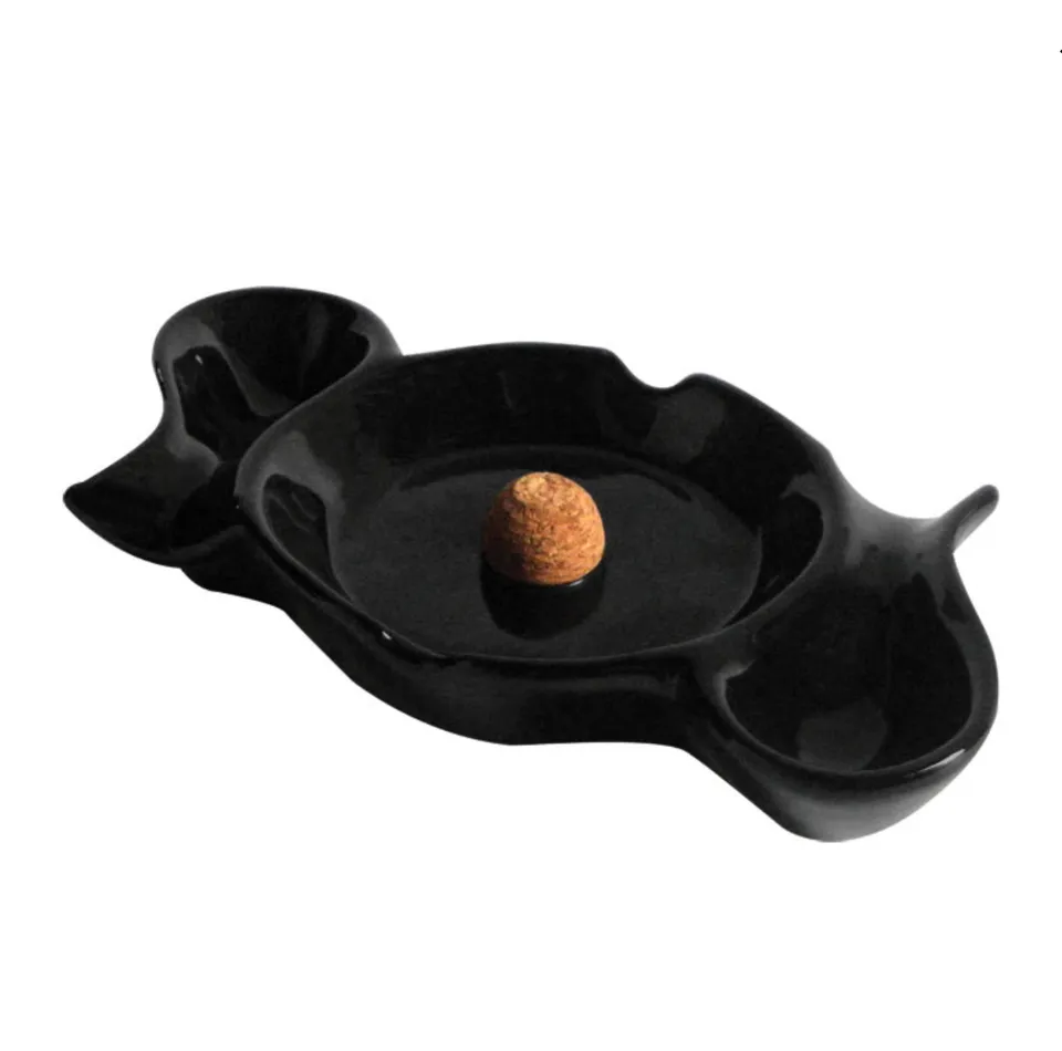 boswell-p902-aschenbecher-keramik-2-pfeifen-schwarz image 1