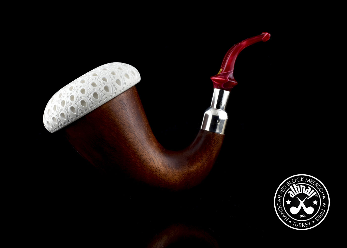 altinay-okoume-calabash-silver-spigot-meerschaumpfeife-large image 3