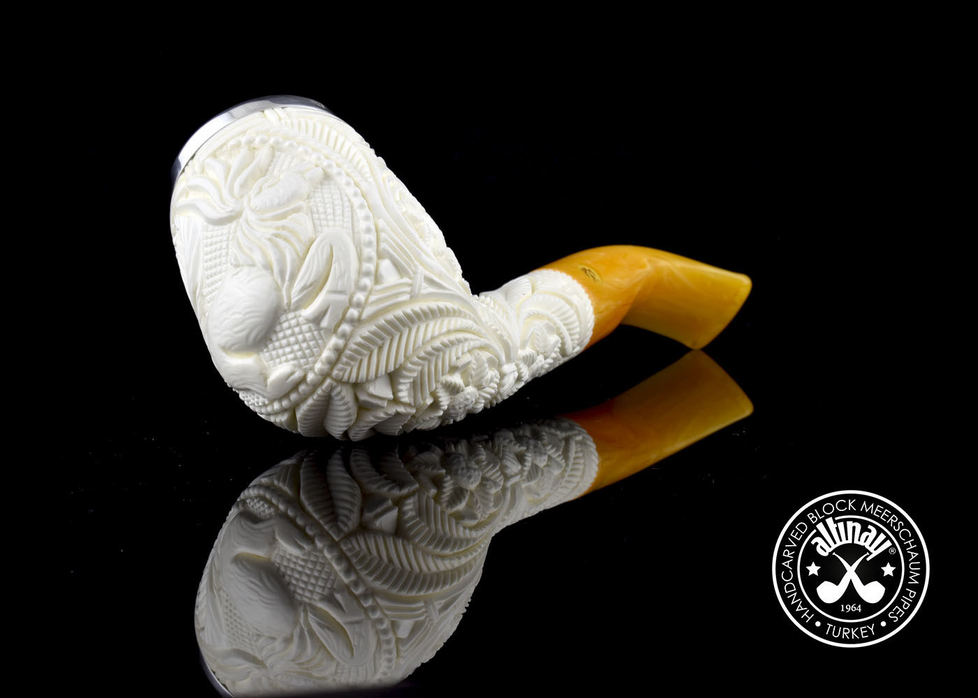 altinay-bent-billiard-meerschaumpfeife-hirschmotiv image 7
