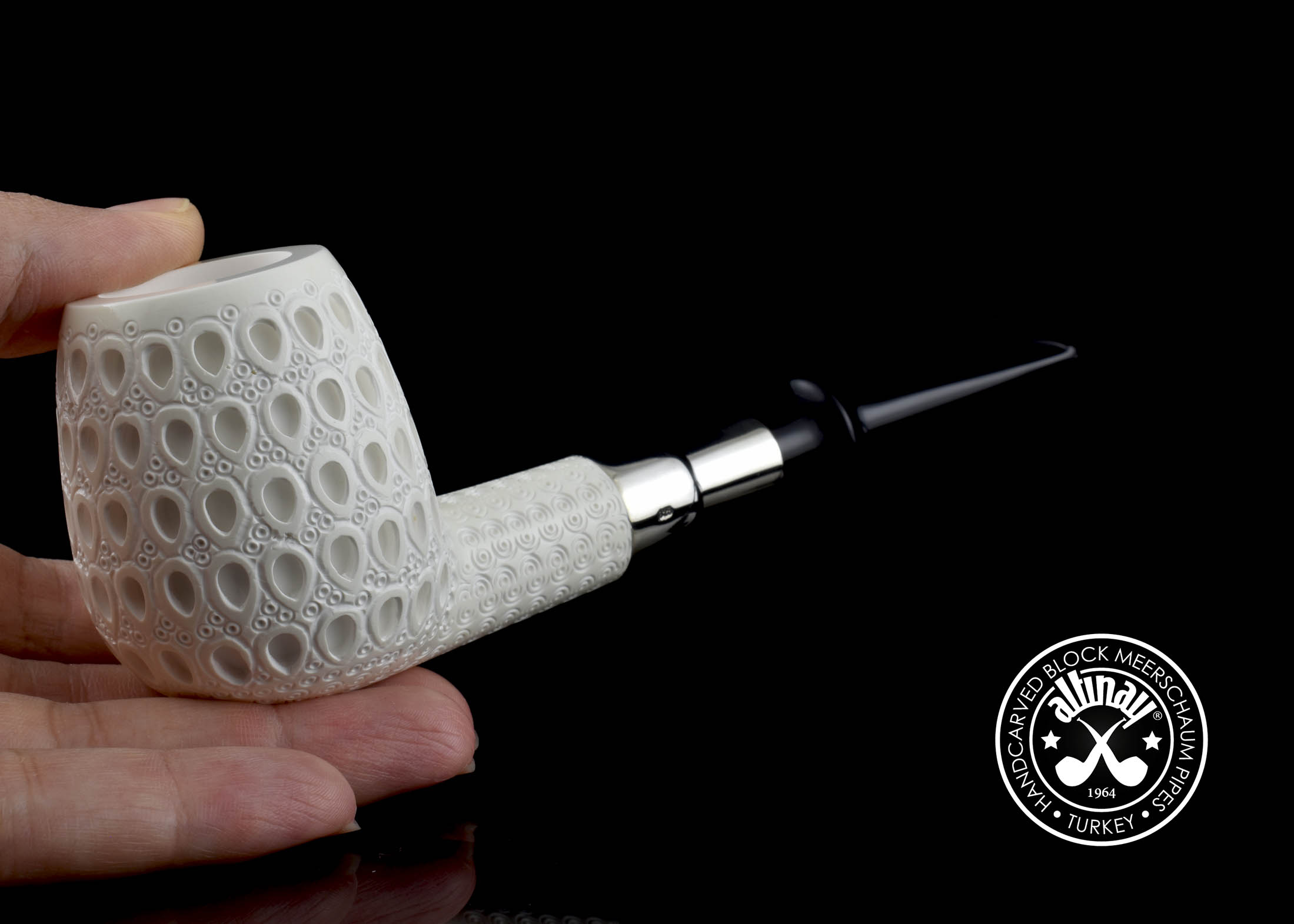 altinay-spigot-latticed-billiard-meerschaumpfeife-geflochten image 4