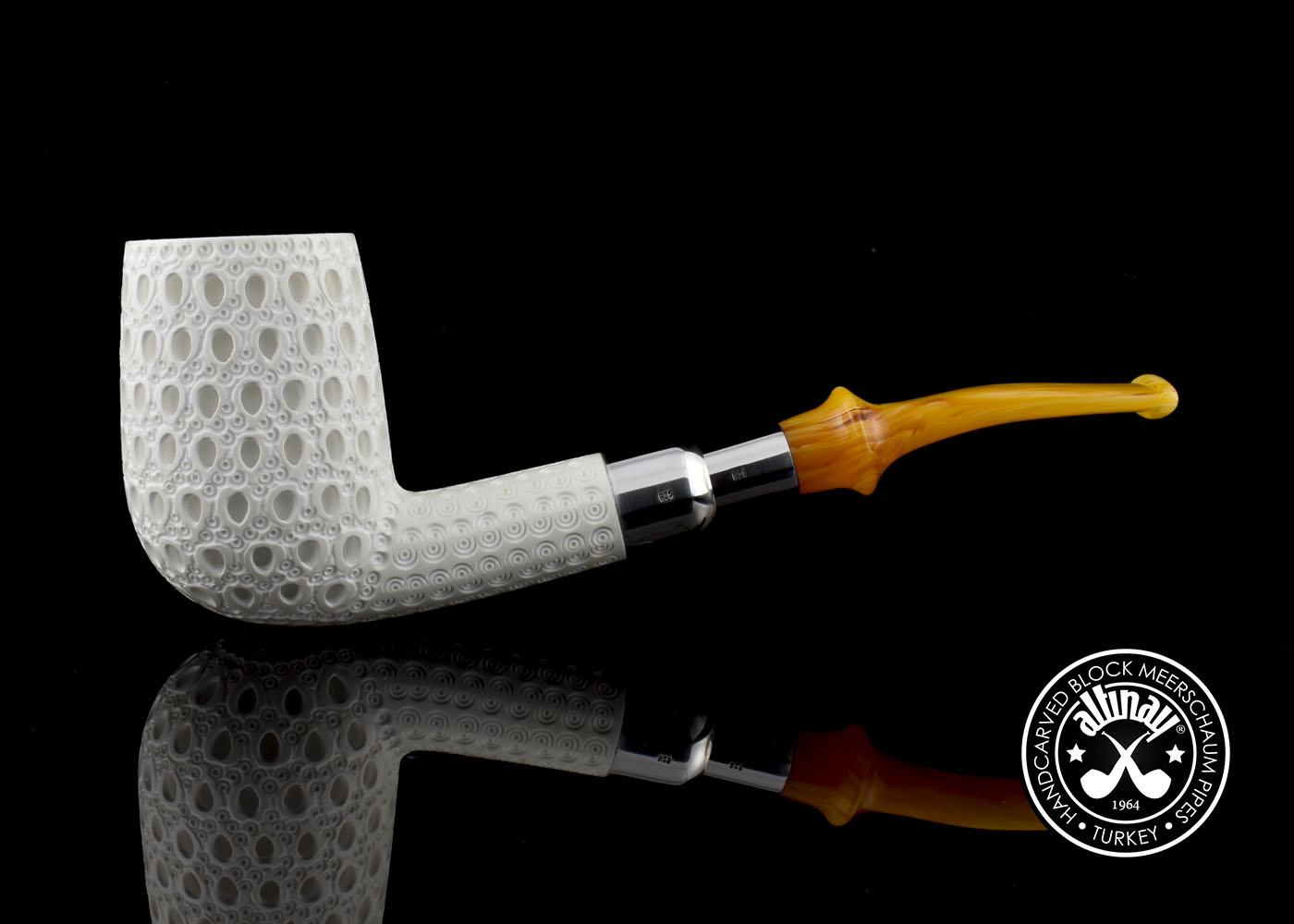 altinay-spigot-xl-billiard-meerschaumpfeife-silberring image 2