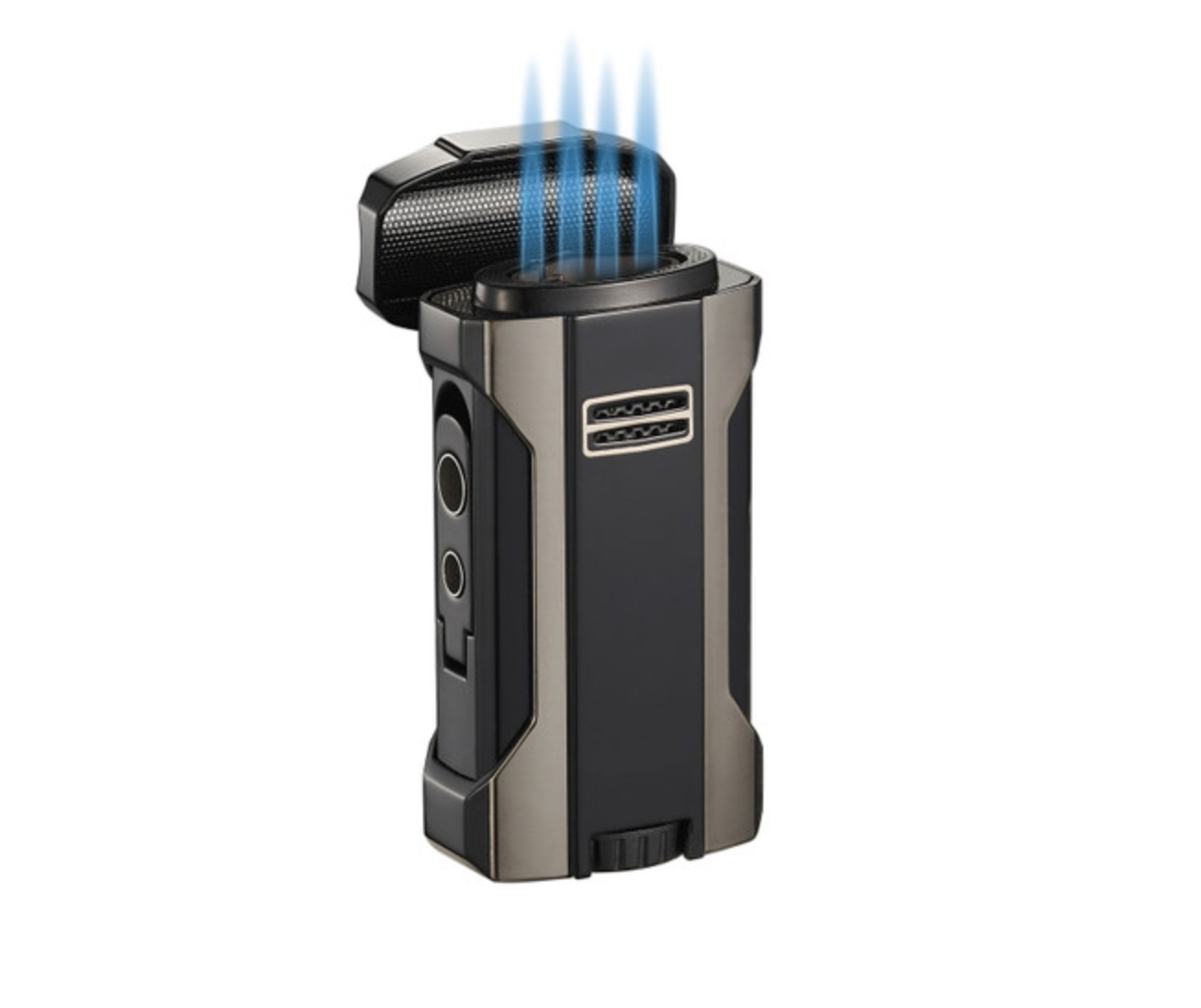 visol-rhino-2-0-zigarrenfeuerzeug-quad-flame-gunmetal-punch image 1
