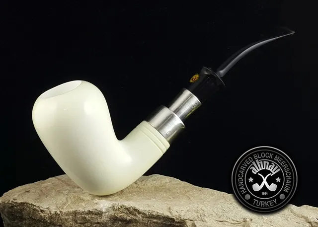 altinay-spigot-army-pear-meerschaumpfeife-silber-spigot-etui image 1
