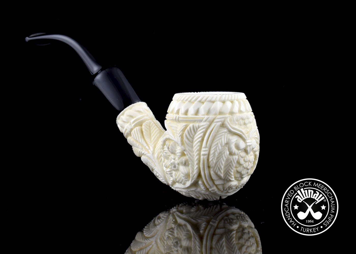 altinay-classic-bent-apple-meerschaumpfeife-eulenmotiv image 3