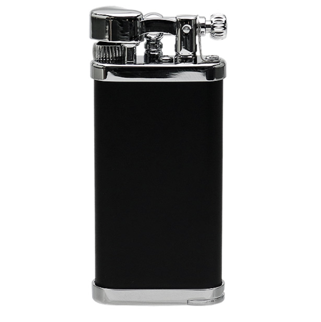 im-corona-old-boy-pfeifenfeuerzeug-black-chrome-mit-stopfer image 1