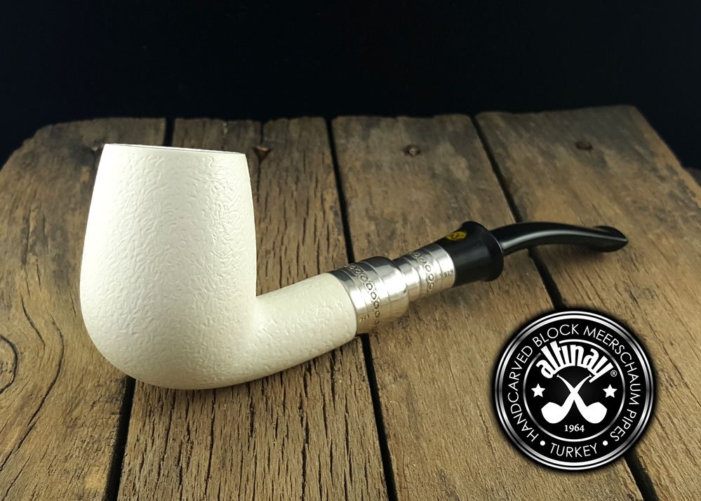 altinay-classic-bent-meerschaumpfeife-silber-mit-etui image 3