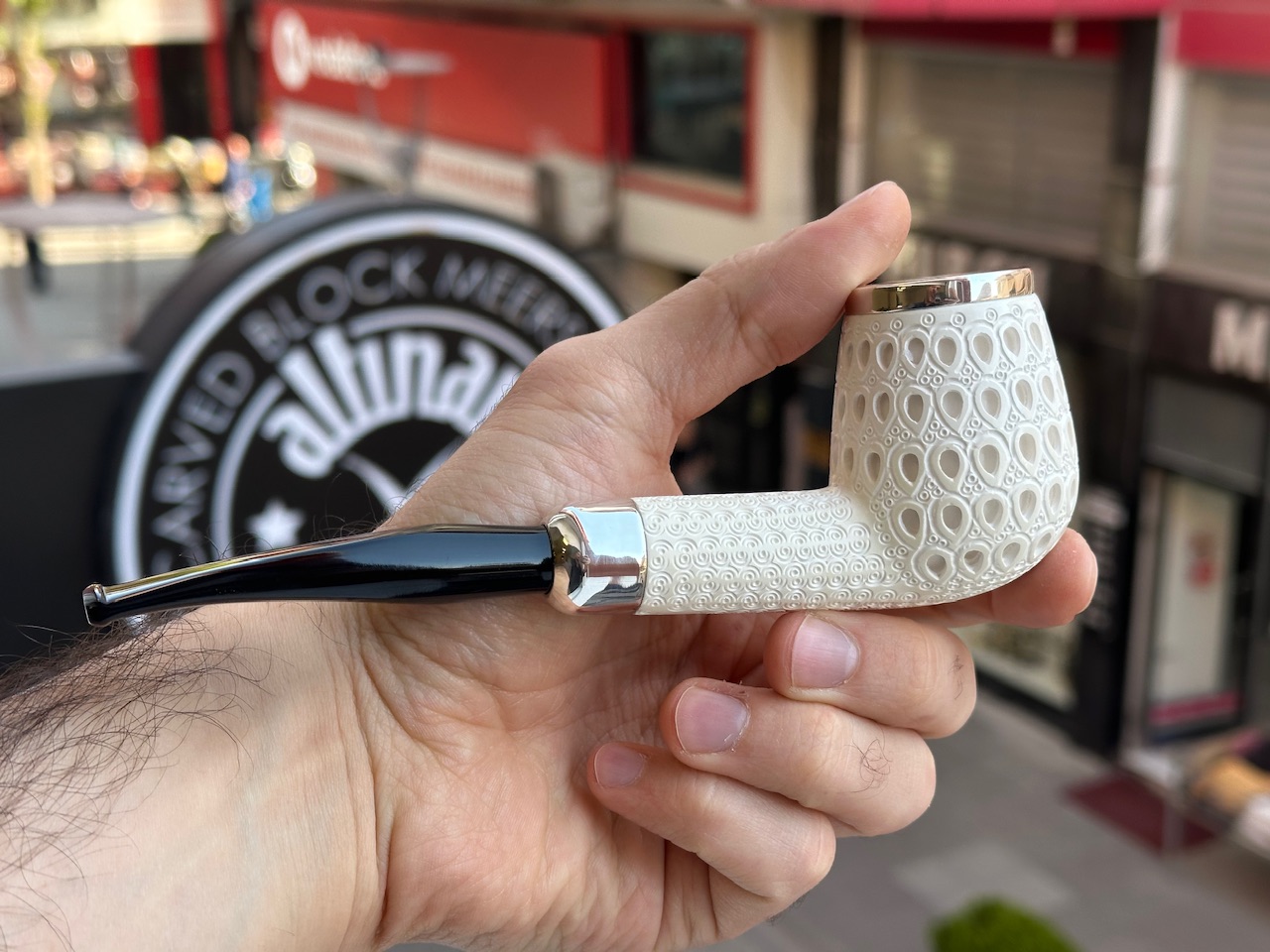 altinay-spigot-top-silver-billiard-army-meerschaumpfeife image 3