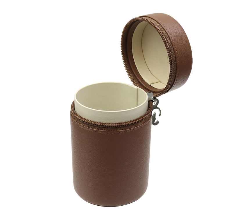 peterson-grafton-large-brown-tabakdose-pfeifentabak-leder image 2