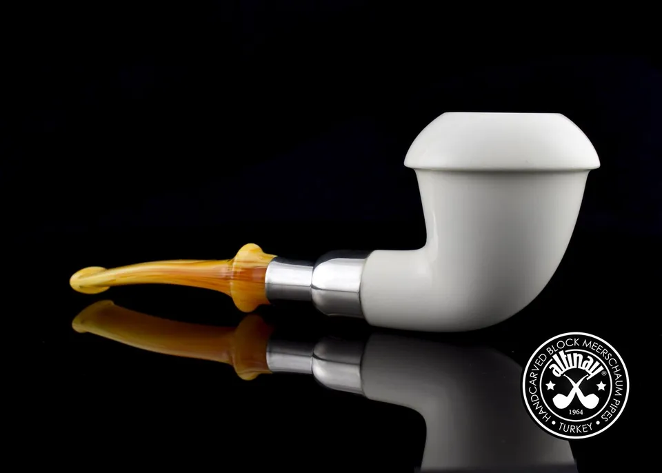 altinay-calabash-silver-spigot-meerschaumpfeife-natur-silber image 1