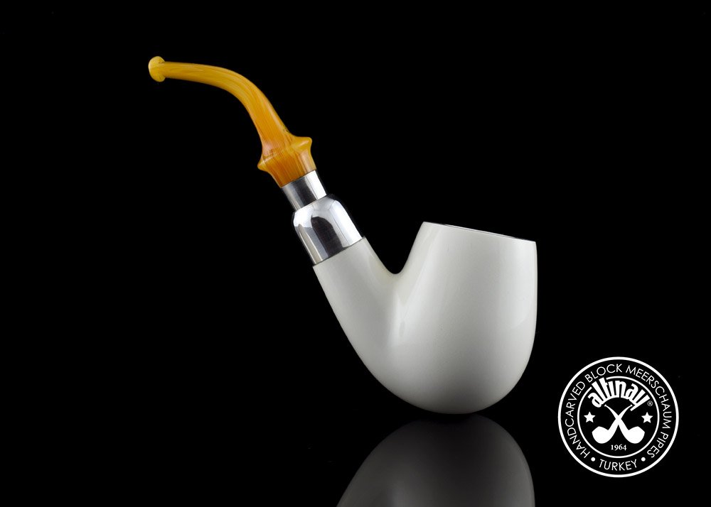 altinay-spigot-army-bent-meerschaumpfeife-silber-spigot image 4