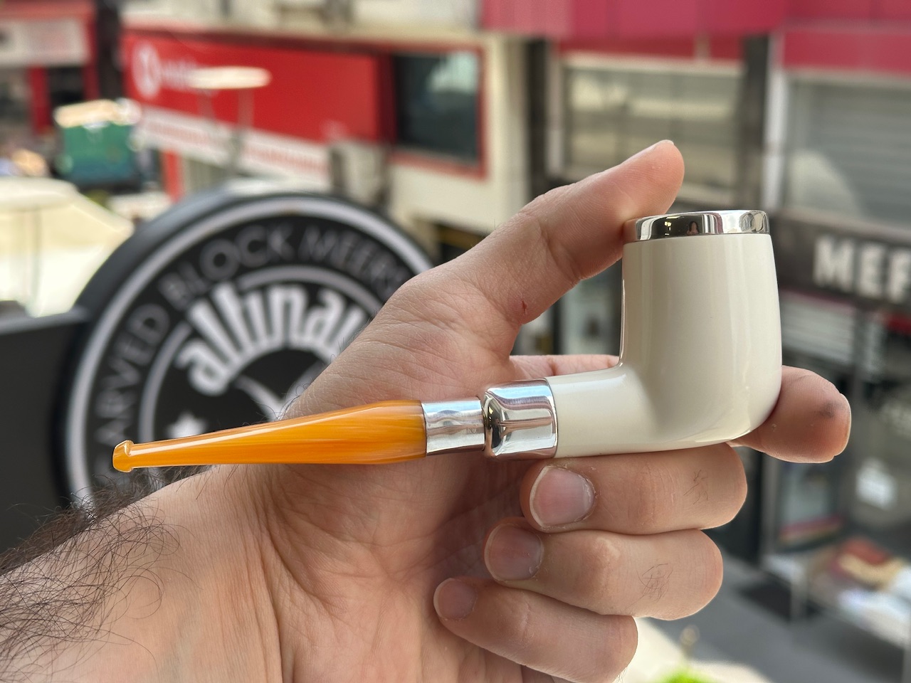 altinay-spigot-billiard-silber-tabakpfeife-meerschaum image 3