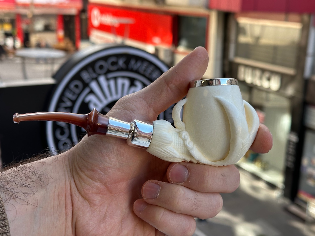 altinay-translucent-top-silver-claw-spigot-tabakpfeife-meerschaum image 3
