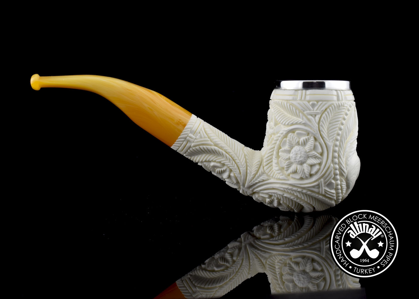 altinay-bent-billiard-meerschaumpfeife-hirschmotiv image 4