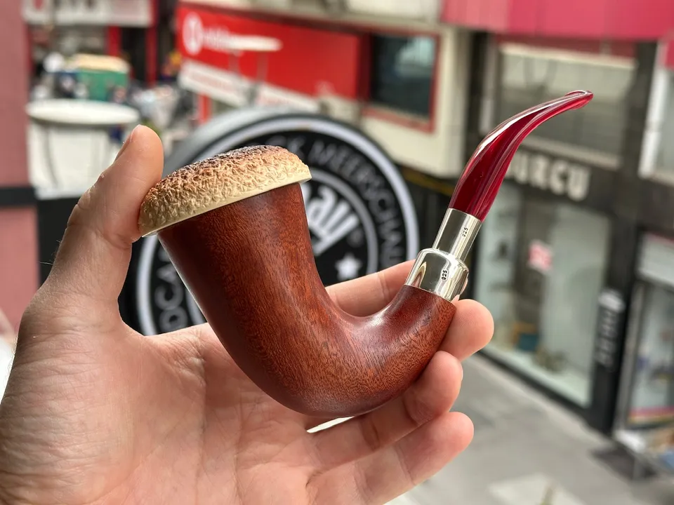 altinay-calabash-meerschaumpfeife-silver-spigot-tabakpfeife image 1