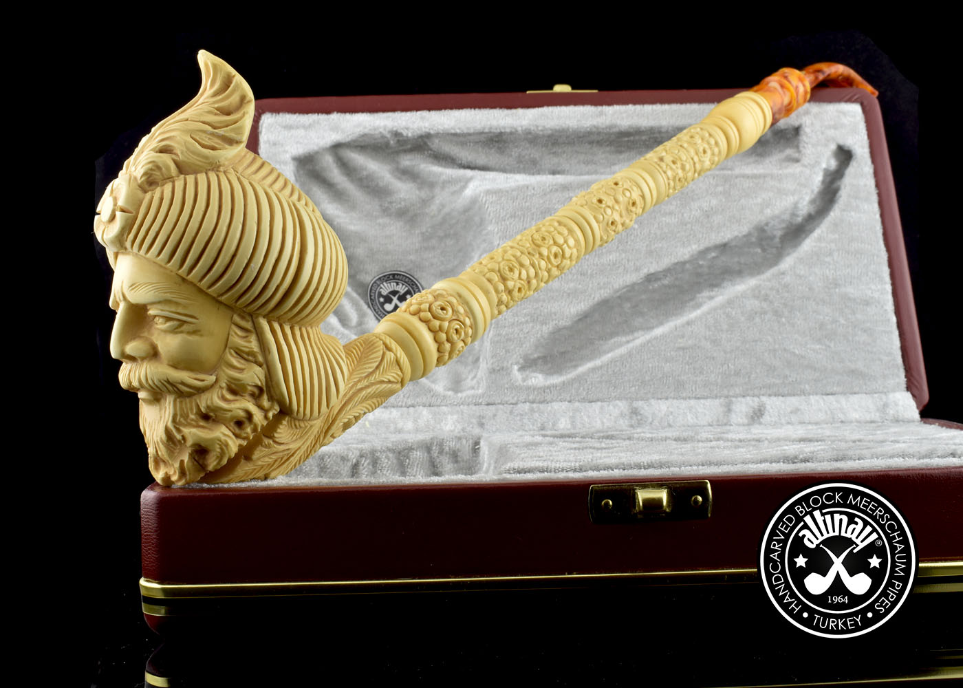 altinay-classic-sultan-saxophone-meerschaumpfeife-natur-handgeschnitzt image 8