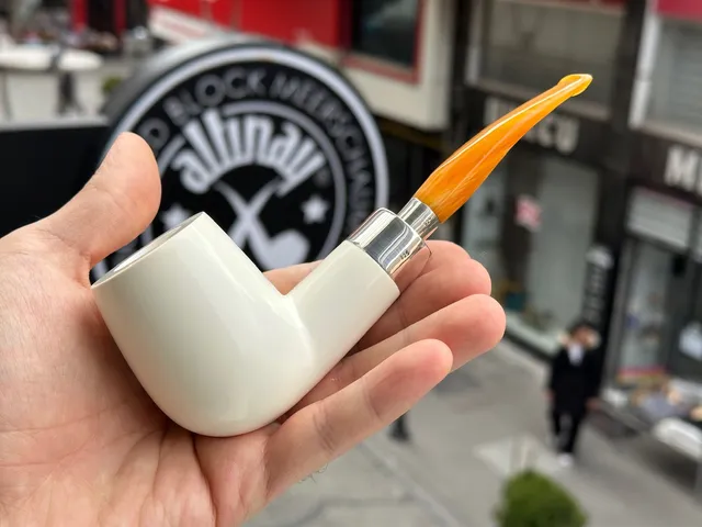 altinay-spigot-xl-billiard-meerschaumpfeife-silber-2 image 1