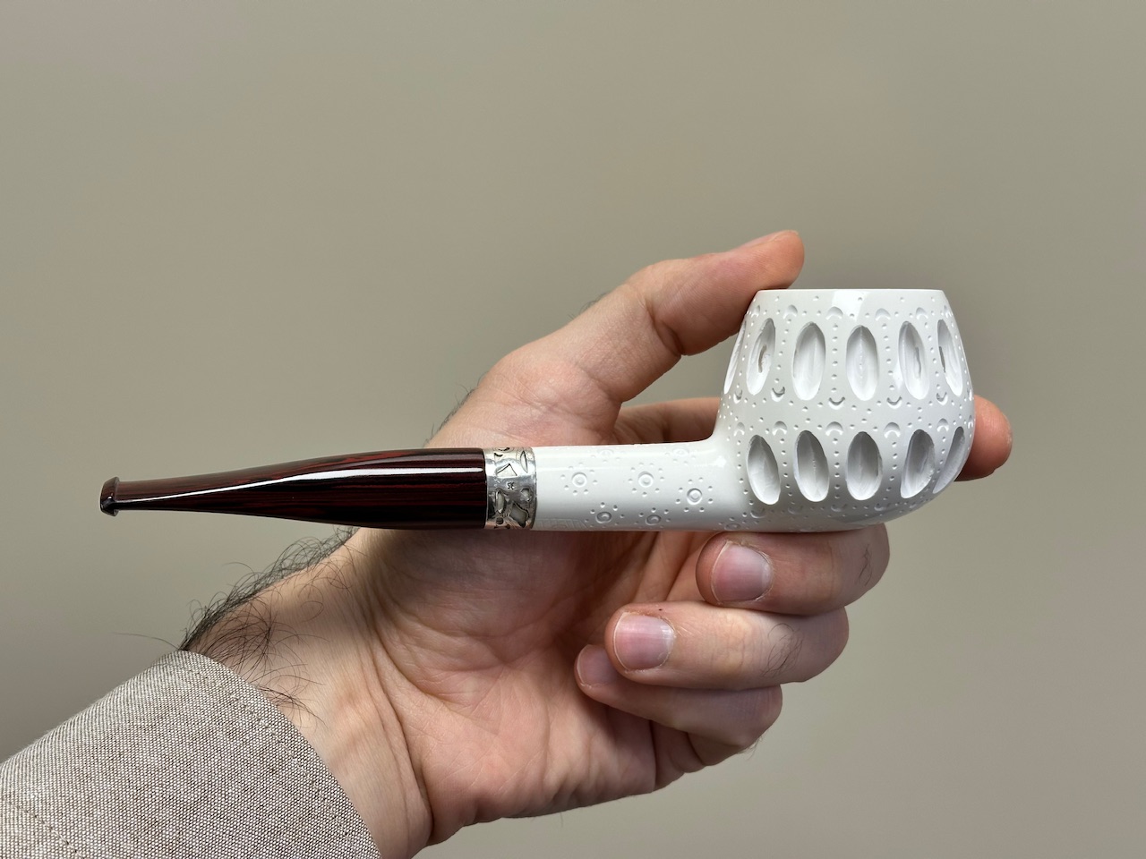altinay-classic-apple-meerschaumpfeife-silberband-doppel image 3