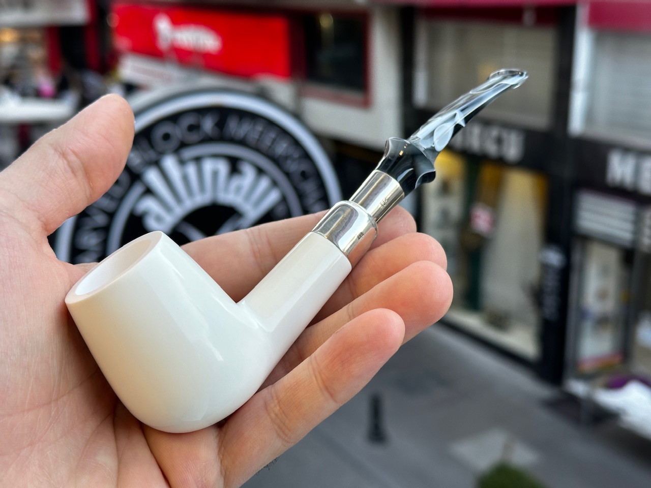 altinay-spigot-billiard-meerschaumpfeife-silber-5 image 1