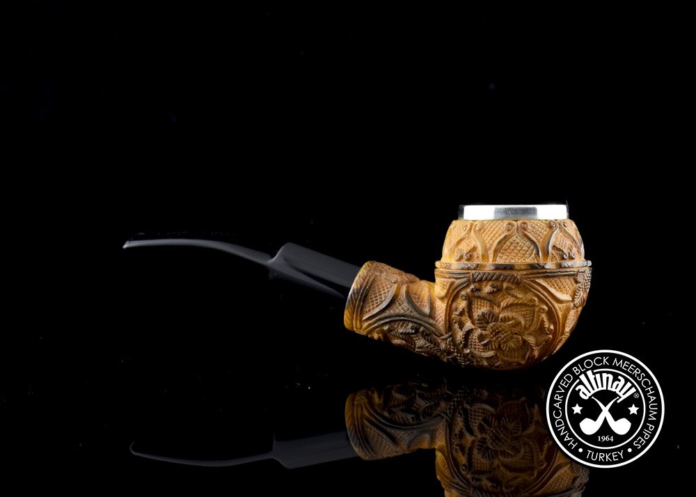 altinay-classic-top-silber-floral-meerschaumpfeife image 2