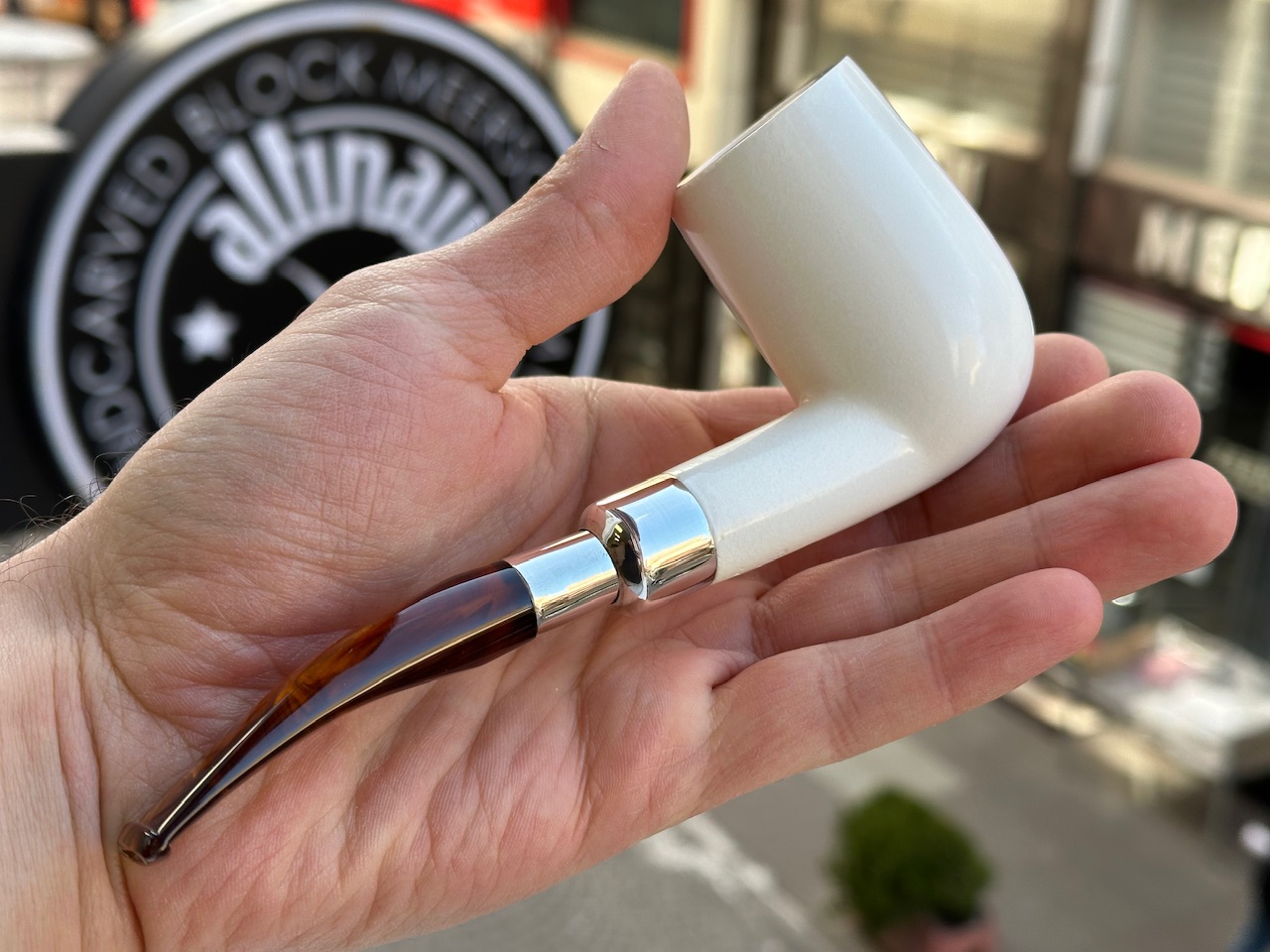 altinay-translucent-xl-billiard-meerschaumpfeife-silber-spigot image 2