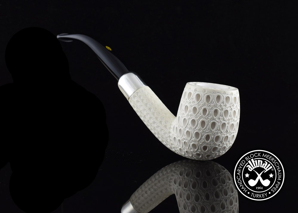 altinay-spigot-bent-billiard-silver-army-meerschaumpfeife image 1