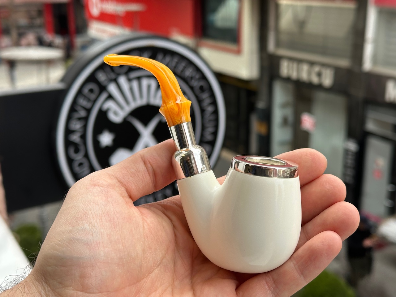 altinay-spigot-oom-paul-tabakpfeife-silber-meerschaum image 4