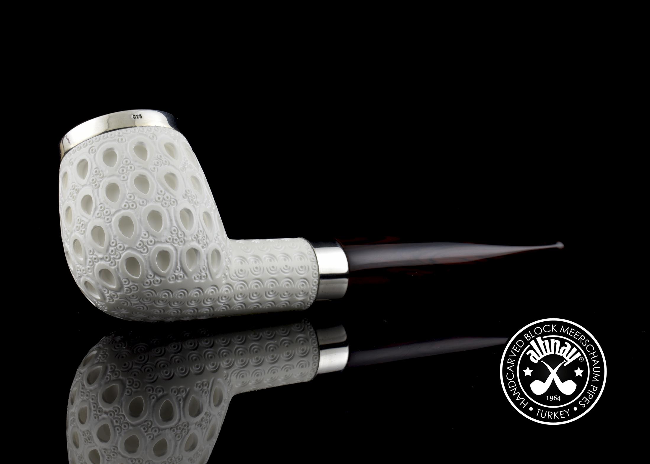 altinay-classic-apple-meerschaumpfeife-mit-silberband image 6