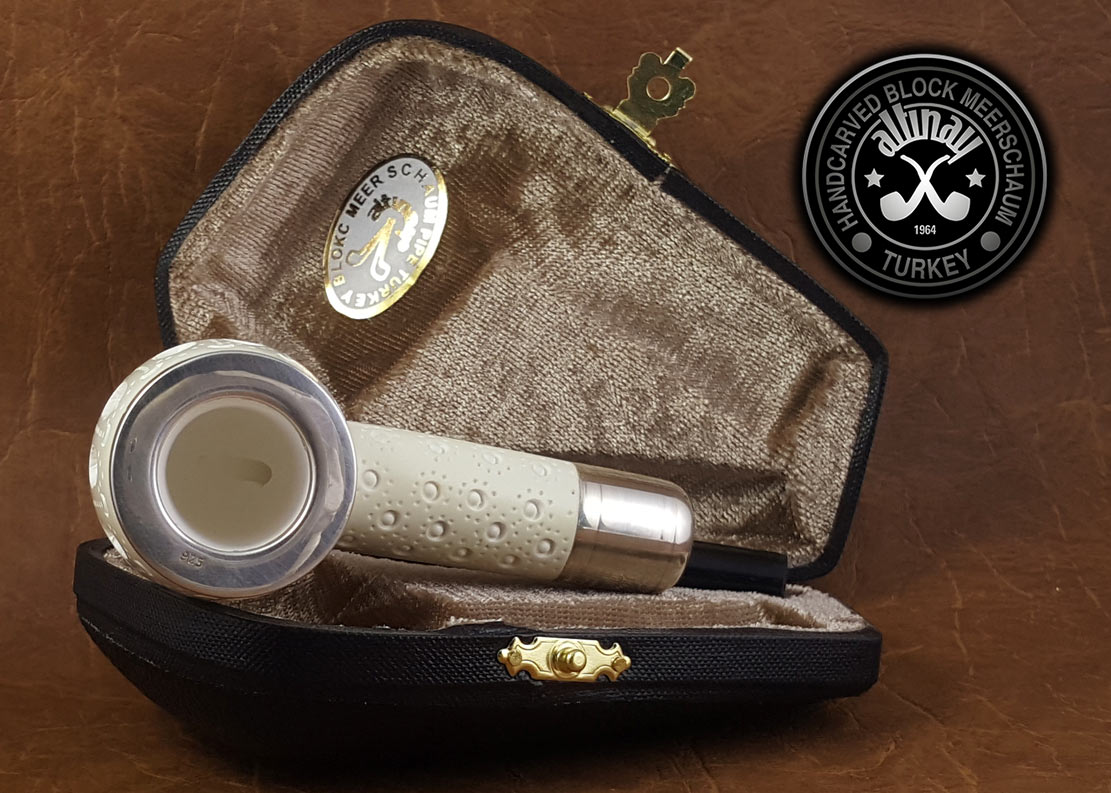 altinay-spigot-army-billiard-meerschaumpfeife-silberkappe image 6