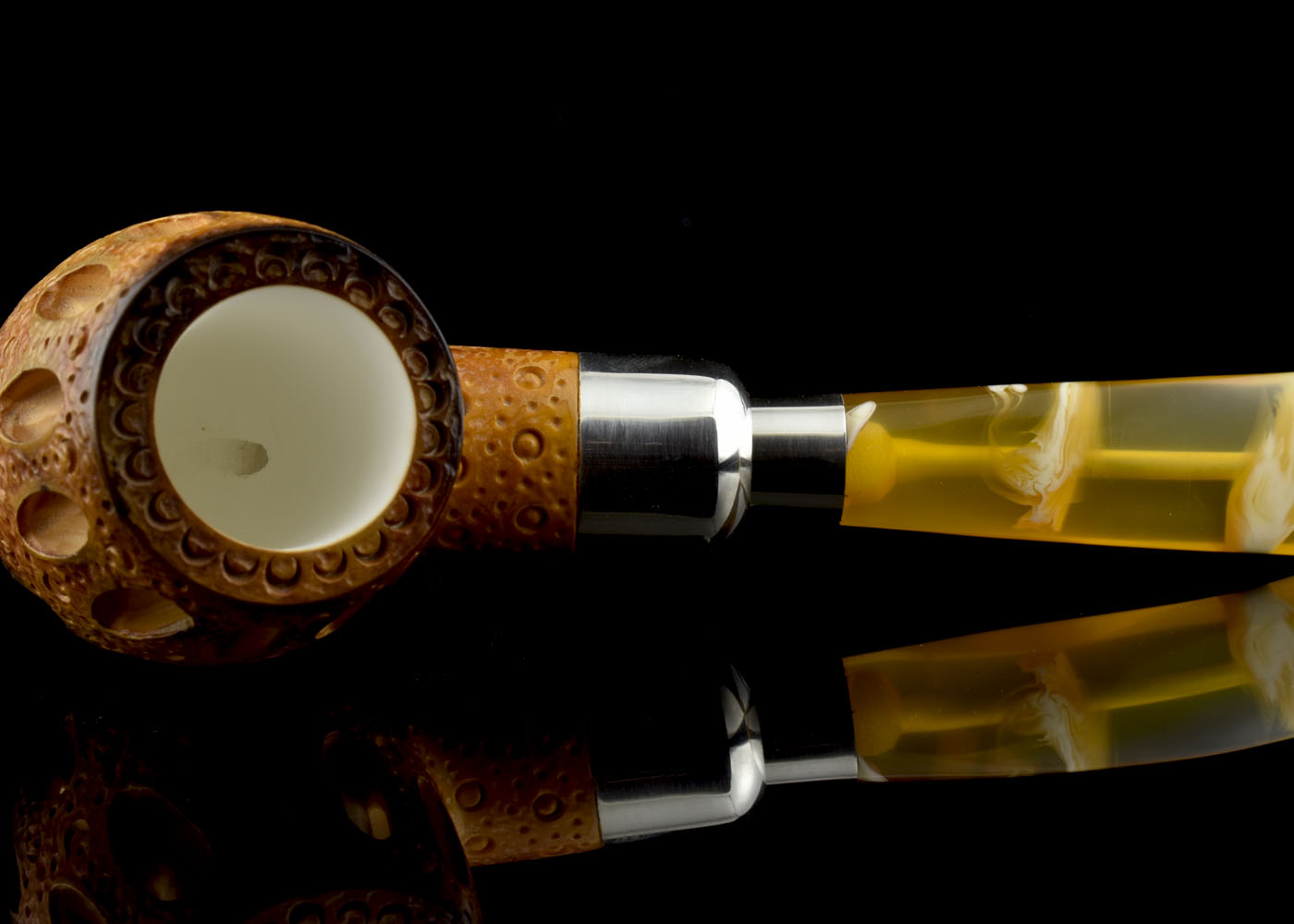 altinay-spigot-billiard-meerschaumpfeife-silber-tabakpfeife-glatt-2 image 6