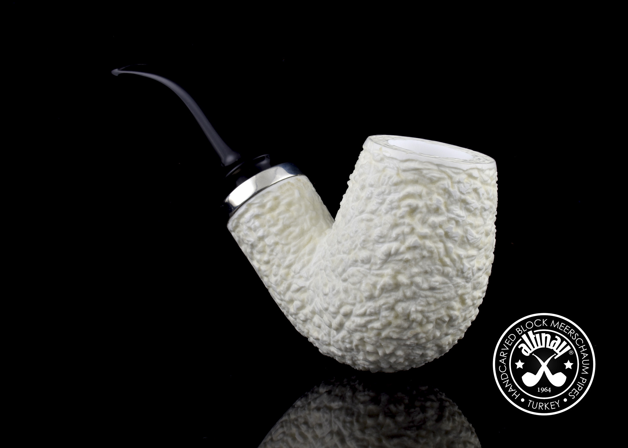 altinay-reverse-calabash-45385-meerschaumpfeife-bent-billiard-rustiziert image 2