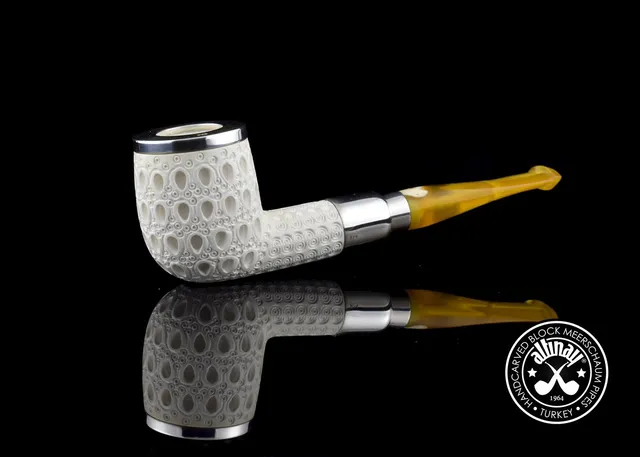 altinay-spigot-billiard-meerschaumpfeife-top-silber image 1