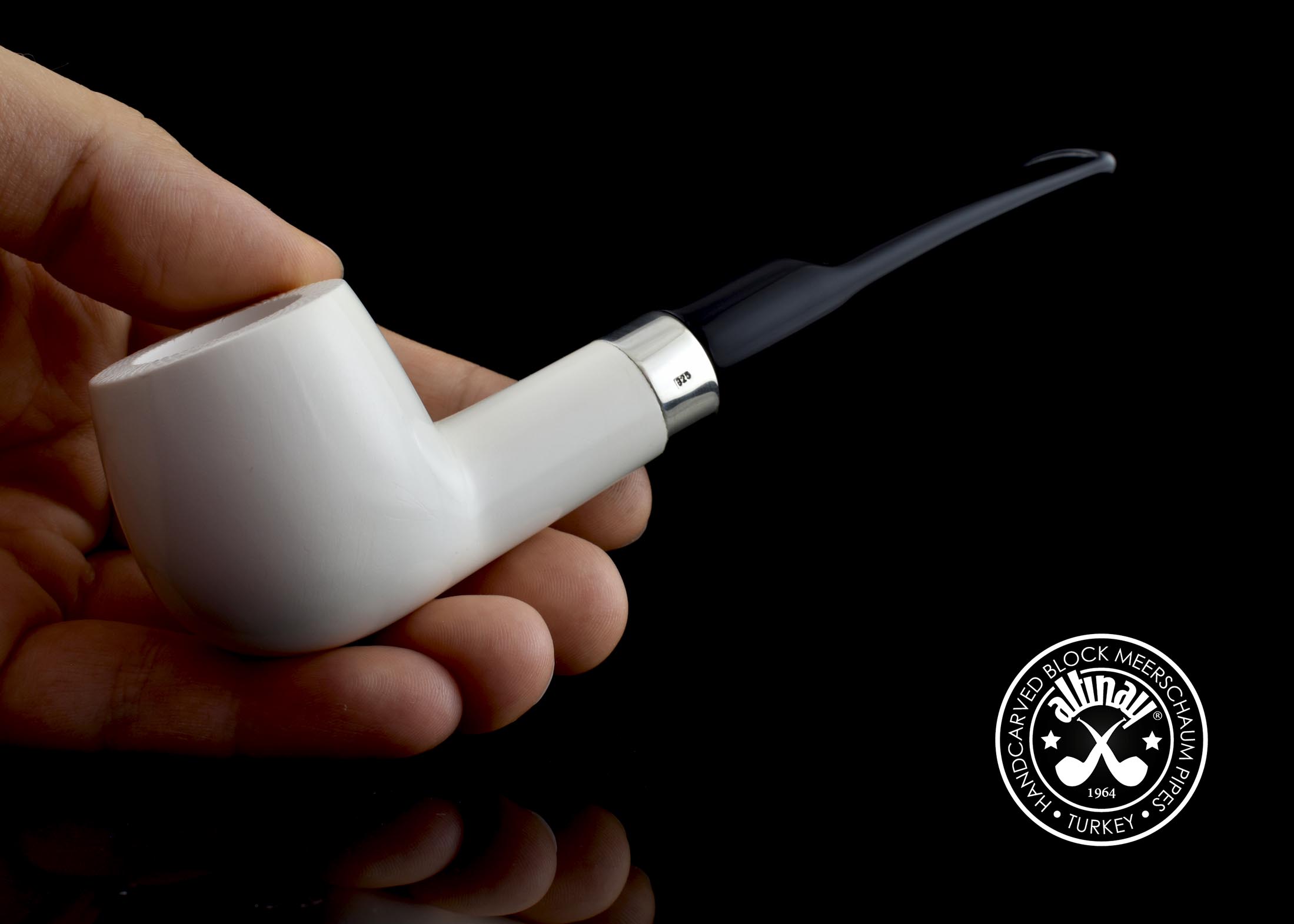 altinay-classic-pot-50192-meerschaumpfeife-silberring image 4