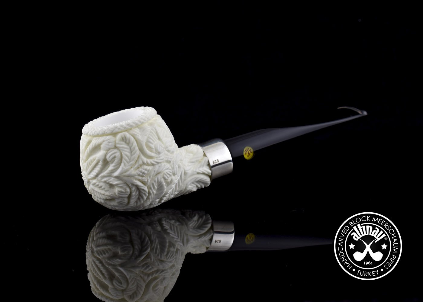 altinay-classic-tomato-meerschaumpfeife-mit-silberband image 2