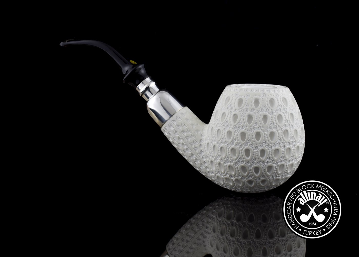 altinay-spigot-bent-apple-meerschaumpfeife-silber-spigot image 4