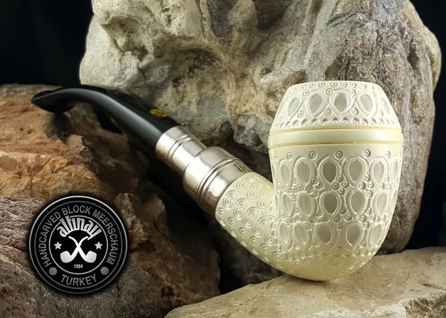 altinay-spigot-army-rhodesian-silver-spigot-pfeife-meerschaum image 1