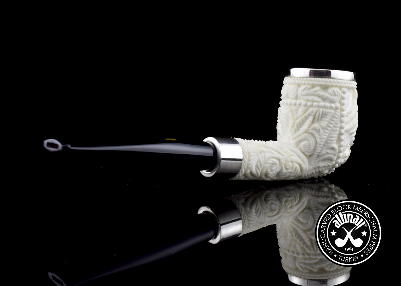 altinay-eagle-s-claw-billiard-meerschaumpfeife-adler-silber image 5