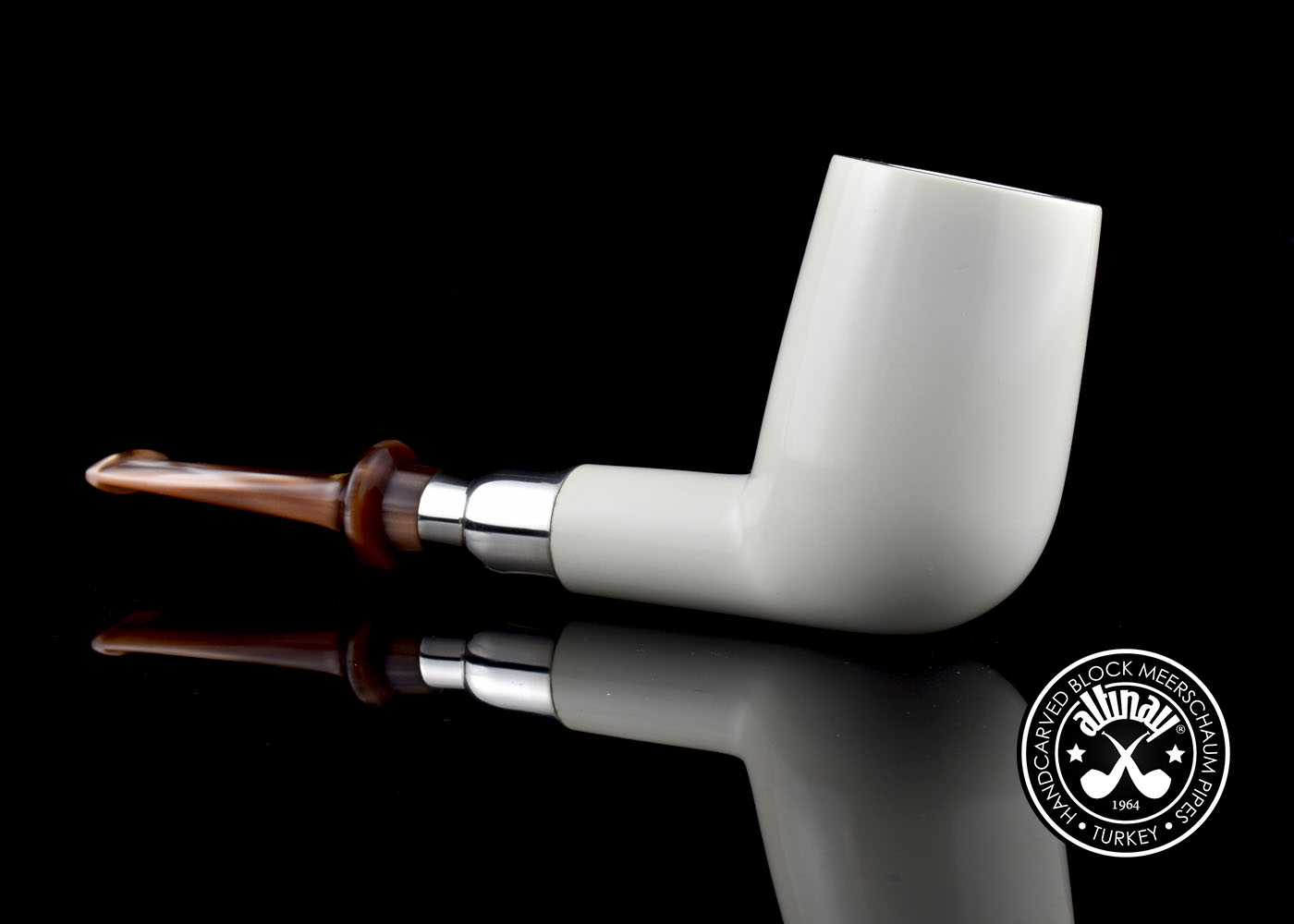 altinay-spigot-xl-billiard-meerschaumpfeife-silber image 3
